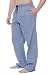 Men's Cotton Light weight woven Pajama Pant with pockets Blue L