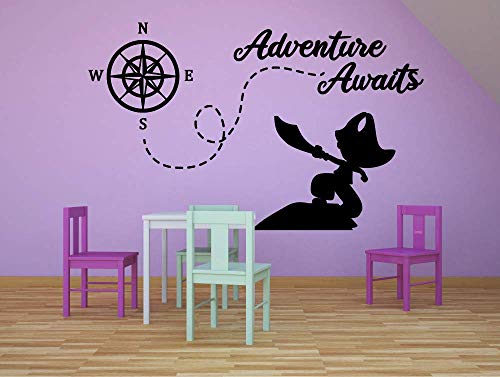 Vinilo decorativo con diseño de piratas 20x18 pulg miniatura 2