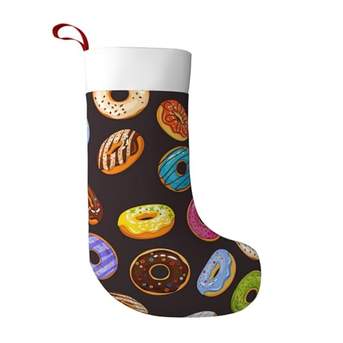 Calcetines de Navidad con anillo de pan con mermelada, calcetines de Navidad ultrasuaves, grandes adornos de terciopelo, regalos para familiares o amigos