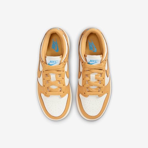 Nike Dunk Low Little Kids' Shoes (FB9108-700, Honeycomb/Sail/University Blue/Honeycomb)4