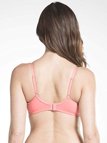 Image of Jockey ES19 Women's Wirefree Non Padded Super Combed Cotton Elastane Stretch Full Coverage Plus Size Bra with Lace Styling and Adjustable Straps