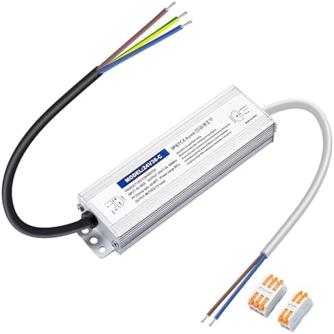 LED Transformer 24 V 36 W 1.5 A, LED Power Supply 24 V, LED Transformer 230 V to 24 Volt DC, Waterproof IP67 LED Driver for LED Lighting Indoor and Outdoor Use