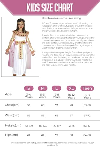 My Illusions Girls Egyptian Queen School Dress Up World Book Day Kids Fancy Dress Childs Costume Outfit (Red, Large 10-12 Years) - Image 3