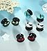 4 Pairs Skull Acrylic Ear Gauges Earring Plugs Logo Internally Threaded Screw fit Flesh Tunnels (5mm)