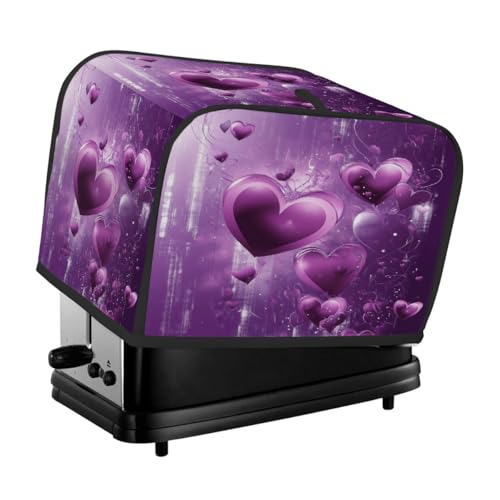 Cubierta para tostadora de corazón morado