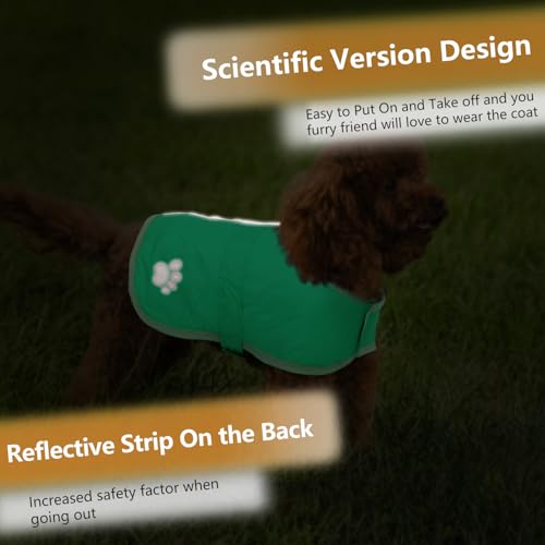 Image of Queenmore Dog Winter Coat, Cold Weather Fleece Dog Jackets for Large Dogs