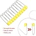 Hocansen 50 PCS Safety Pin 54mm/2.2in Baby Diaper Pins for Cloth Plastic Head Baby Pins for Diapers Stainless Steel Cloth Pins with Locking Closures Nappy Pin for Crafts（DT/Yellow）