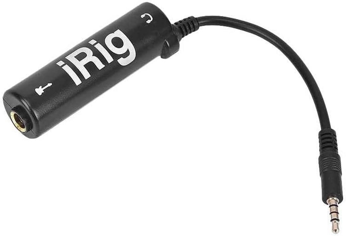 Audio Interface AMP iRig from for iPod Touch, iPhone, and iPad, 7 X 2 X 2 cm, Black and White