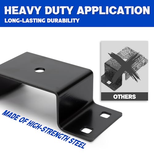 Lonffery Trailer Stake Pocket - 12PCS Trailer Side 2x4 Brackets for Wood, Utility Trailer Accessories, Trailer Side Pocket Tie Down, Stake Pocket Accessories