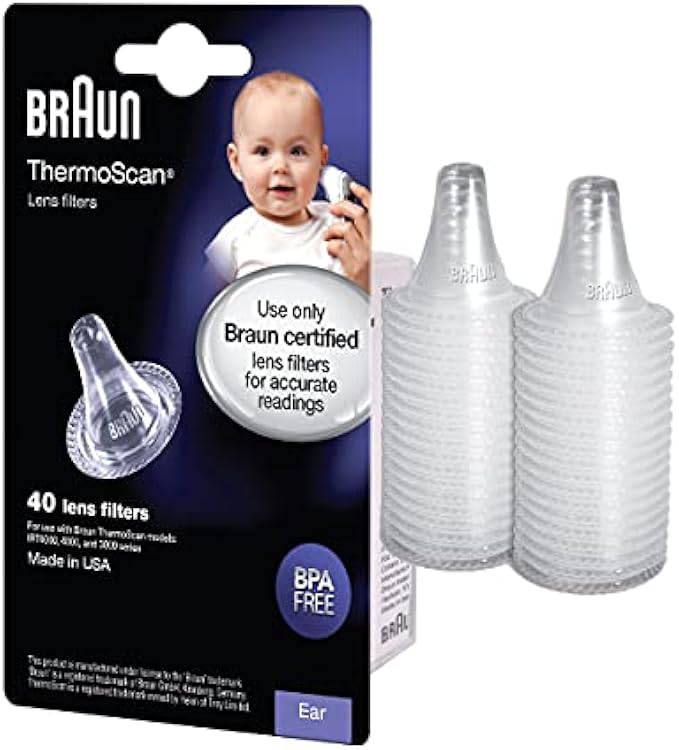 Braun ThermoScan Lens Filters for Ear Thermometer, Disposable Covers LF40US01 (40 Count)