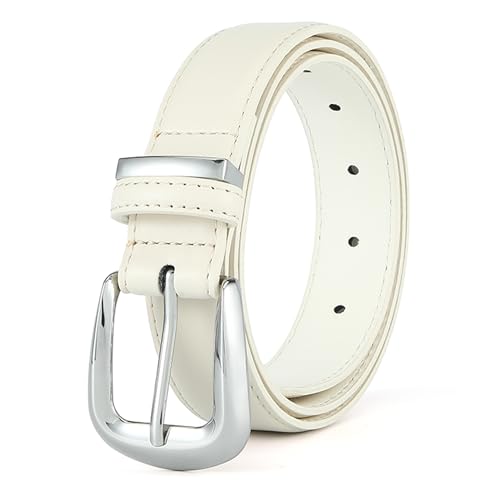 Earnda Women's Casual Belt for Jeans Pants Faux Leather Ladies Waist Belts for Dresses with Gold/Silver Buckle3