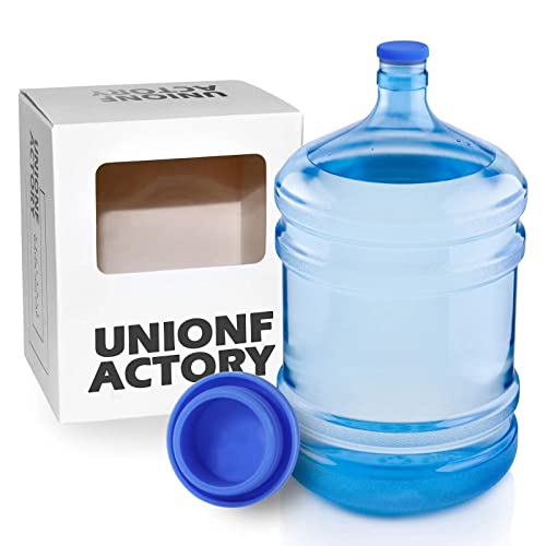 UNIONFACTORY 3 & 5 Gal Water Bottle Cap, Water Bucket Snap, Water Bottle Replacement Cap, Water Bottle Lid – Made by 100% Food Grade Silicone Material (Reusable & Non Spill & Non Toxic) - 9pcs