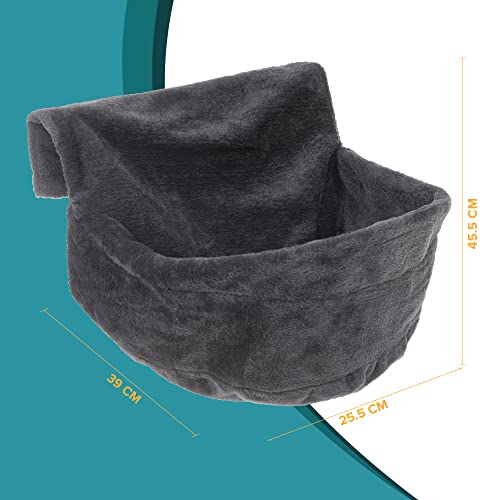 Petlicity Deluxe Radiator Cat Bed, Round Cosy And Warm Fleece Beds Basket Cradle Hammock, Solid & Durable Iron Frame Handling Heavier Animals, Perfect For Cats, Kittens, Puppy Dog #TOP7