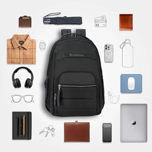 Image of HARISSONS Prizma Laptop Backpack | 35L | Durable & Travel-Ready | Elevated Laptop Protection | Office, Travel & Daily Commute