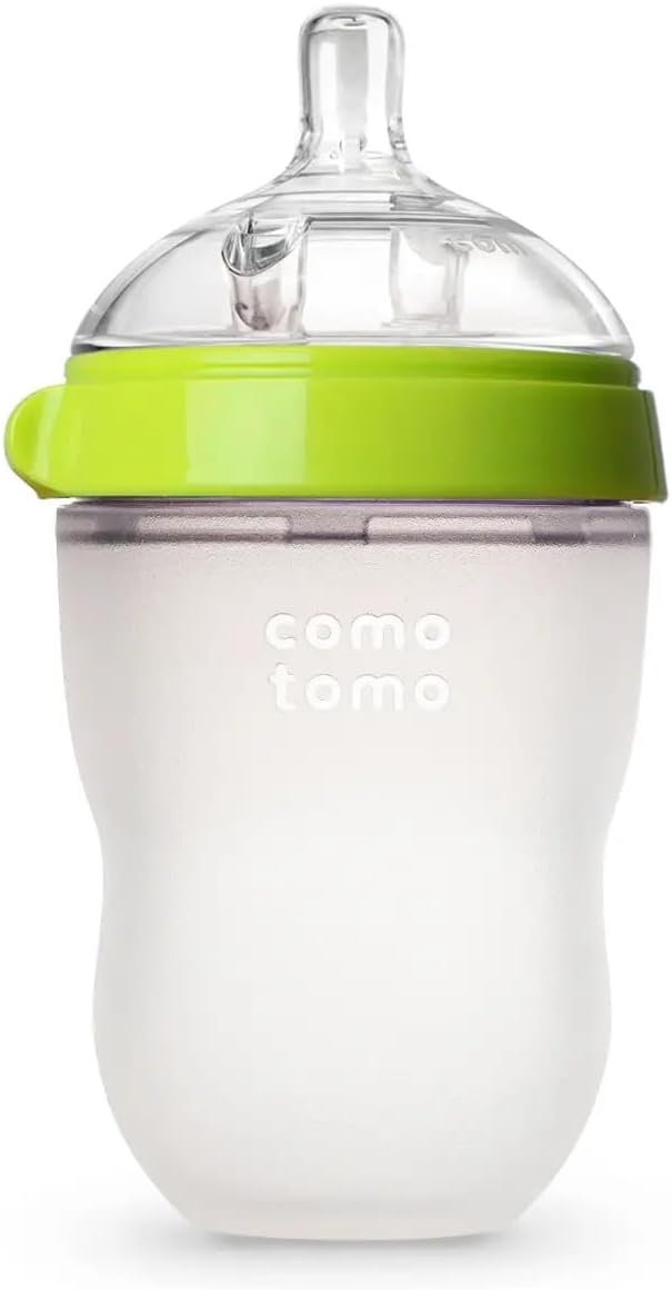 Comotomo Baby Bottle Single Pack, Green, 8oz