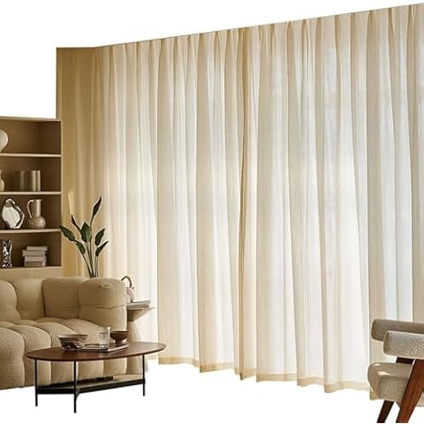 Daesar Sheer Voile Curtains 2 Panels Cover
