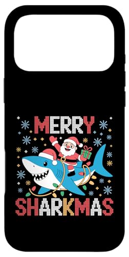 Merry Sharkmas AO[Z[^[ T^ CfBO V[N Cgt X}zP[X iPhone 17 Pro Max p