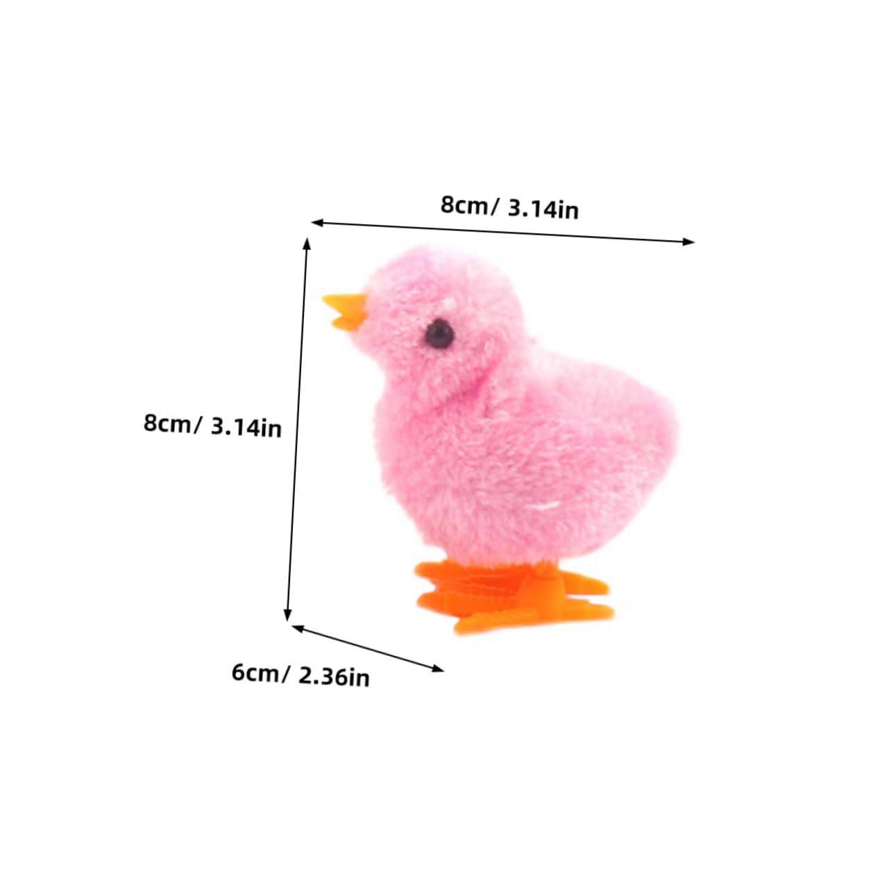 BESTonZON 8Pcs Wind Up Chicken Jumping Chick for Cats and Pets Engaging Windup for Fun and Play