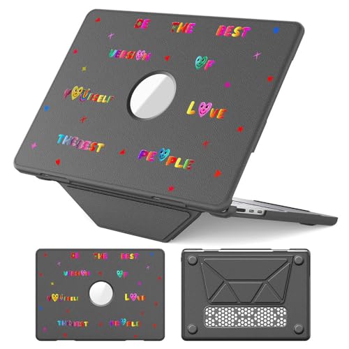 Étui MacBook Pro 13 M1 A2338 rigide gris avec support rabat