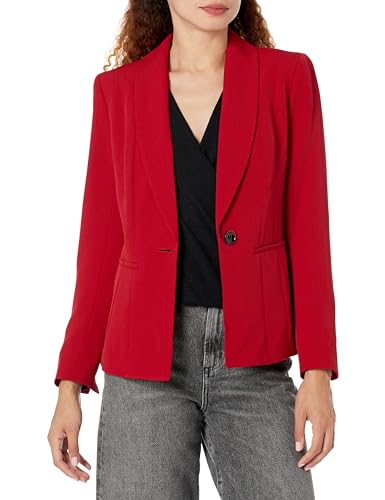 Kasper Women's Seamed 1 Button Shawl Collar Jacket