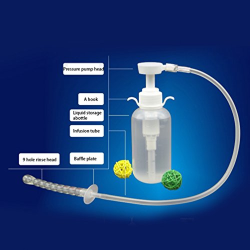 Funwill Reusable Home Anal Douche Cleaner Enema Anal Vagina Cleaning Kit Anal Shower Enema Bottle for Douche, Coffee & Water Colon Cleansing/Detox (300ml/10.1oz) - Thumbnail 3