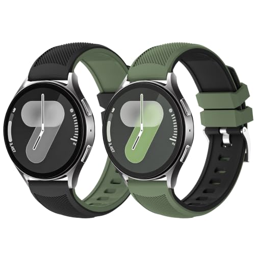 Image of Fullmosa 22mm Watch Strap, 2 Pack Silicone Watch Straps for Men Women, Compatible with Noise ColorFit Pro 4 /Ultra 3, Amazfit GTR 47mm /2E, Galaxy Watch 3 45mm and all 22mm Watches