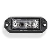 Ledqusa 3 watt 3 LED Emergency Vehicle Grill Warning Light Head (Red)
