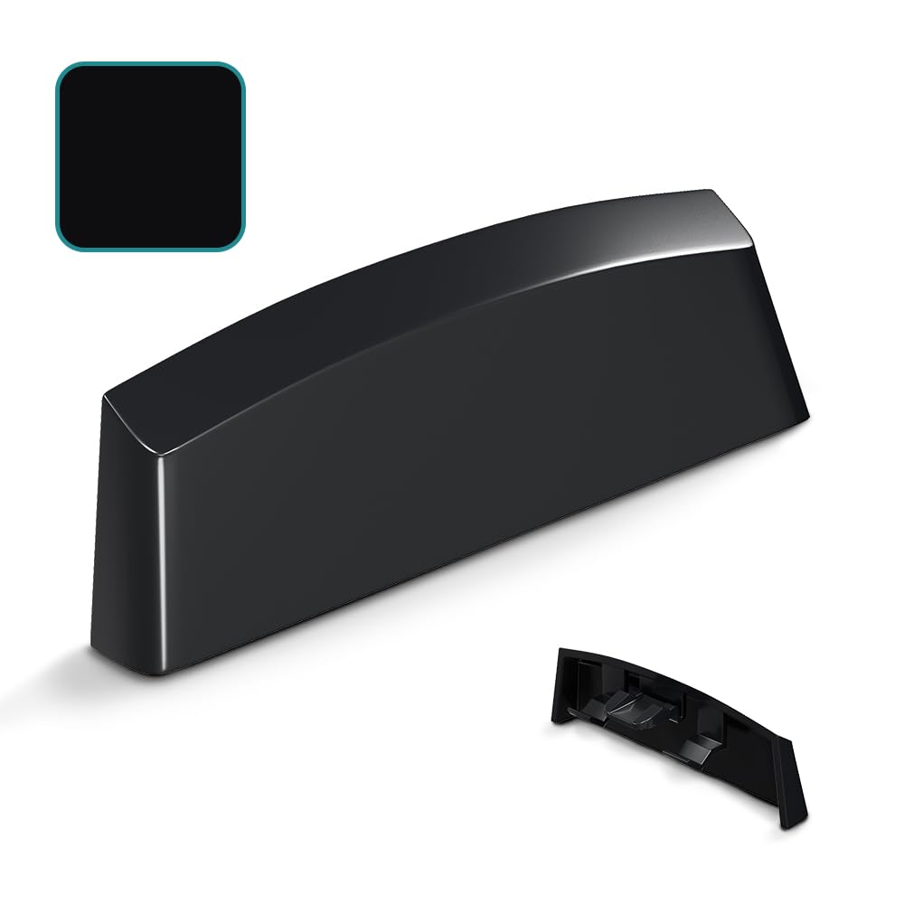 VOOXA 25 Stück Fenster Wasserschlitzkappen 45mm Schwarz RAL 9005 für Schlitzfräsungen von 29-33 x 4,6-5 mm