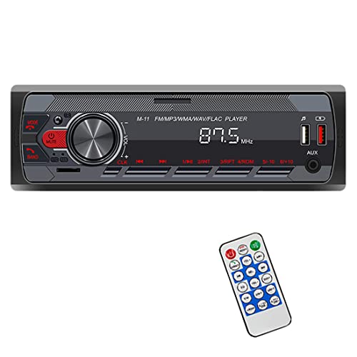 Car Audio Multimedia 1Din Car Radio Estéreo Bluetooth M11 Control Inteligente Multimedia Reproductor de MP3 con Receptor Asistente de Voz Luces...