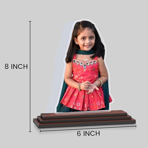 Image of SAVRI Personalized Acrylic Photo Cutout (6x8) - Custom Photo, 5mm Thick - Unique Tabletop for Birthday, Anniversary, Girlfriend, Boyfriend, Husband, Wife & Special Occasions
