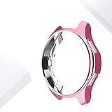 for Samsung Gear S3 Frontier & Classic/Galaxy Watch 46mm TPU Plated Case, Soft Scractch-Resistant Frame Cover Slim Shiny Plated TPU Case All-Around Protective Bumper Shell (Pink, 46mm)
