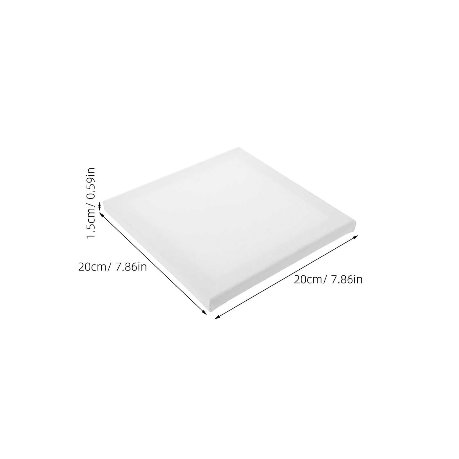 Lot de 10 Toiles à Peindre 20x20 Cm en Coton Vierge Cadre en Bois, Supports pour Peinture Acrylique et Huile, pour Atelier D'artiste et Création Artistique