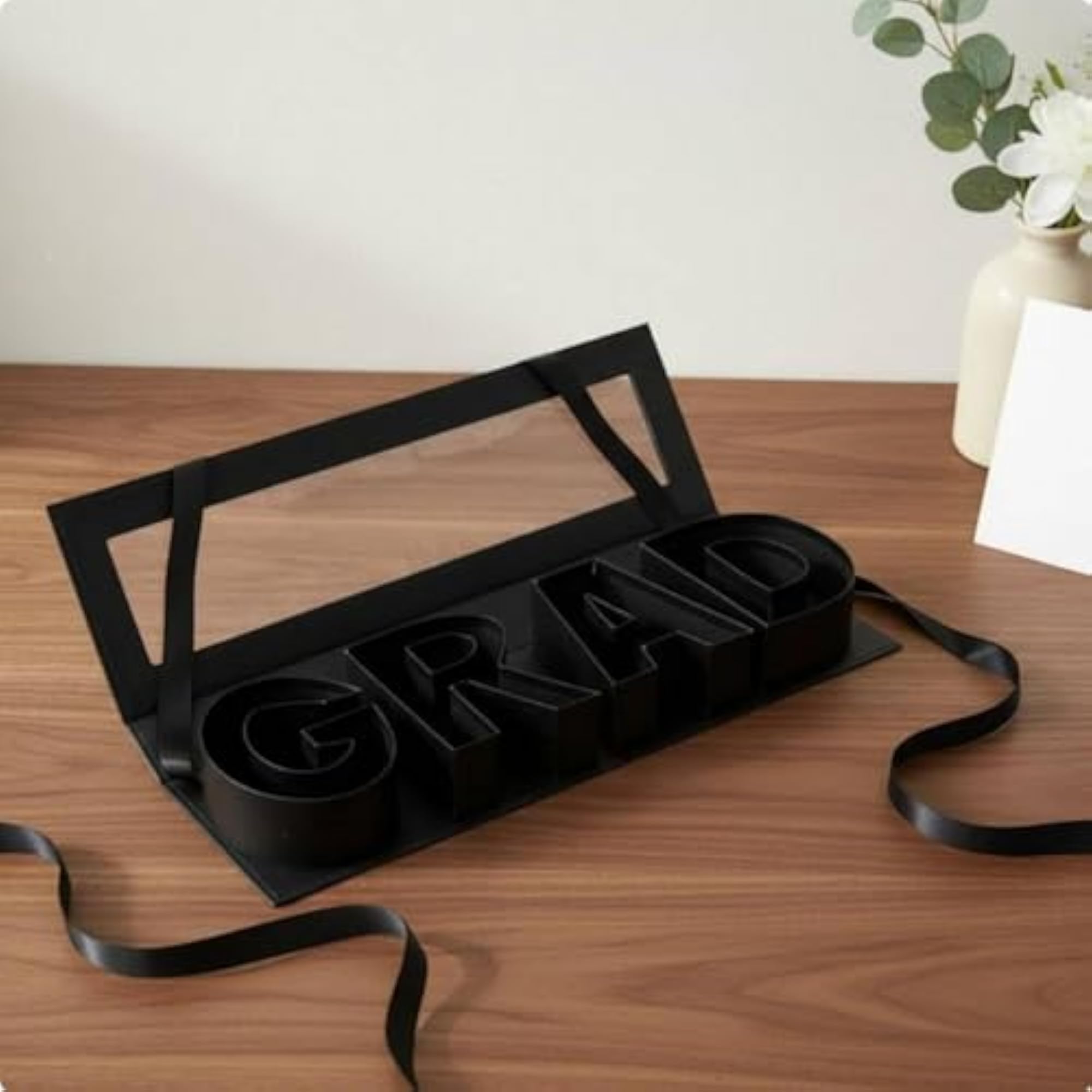 Grad Letter Gift Box, Black
