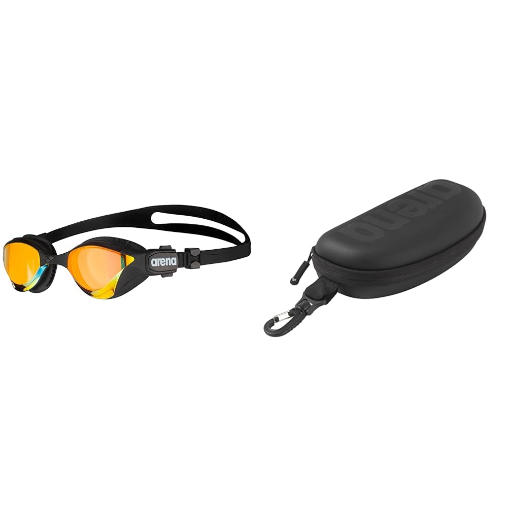 ARENA Cobra Tri Swipe Sporting_Goods Yellow Copper-Black One Size & Swim Brillenetui, Brillenetui Hardcase, Brillenetui Hartschale, Schwarz