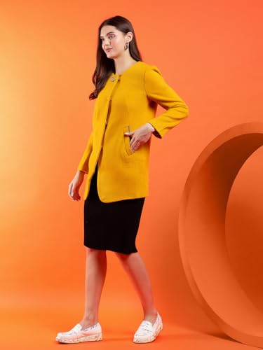 Image of KOTTY Womens Cotton Blend Standard Length Elegant Style Coat - Classic Style with Modern Detailing