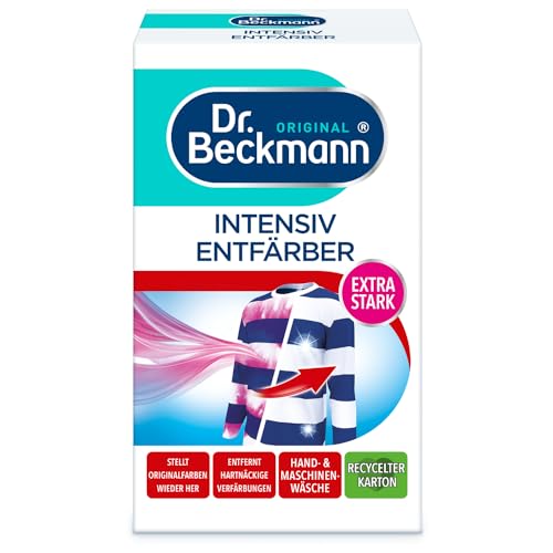 Dr. Beckmann Intensiv Entfärber | Wäsche erfolgreich entfärben und verfärbte Textilien retten | Stellt Originalfarben wieder her | 200 g