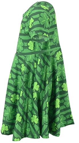 Image of Unique Baby Girls' Short Sleeve Everyday Printed Dresses for Kid and Toddler, Sizes 2T-12Y