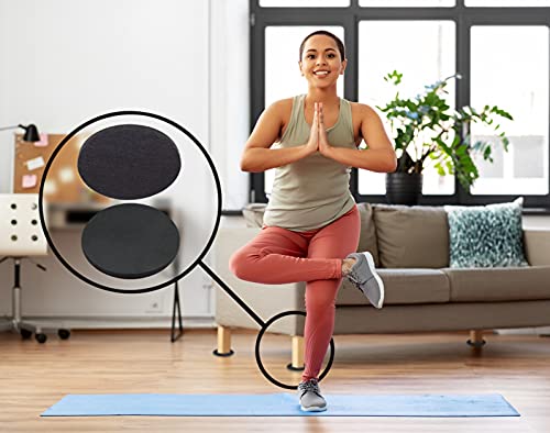 Slipstick Cb136 Premium Felt Furniture Sliders For Hardwood Floors (8 Pack) Reusable 3-1/2” Round Furniture Movers For Sliding On Hard Surfaces, Heavy Duty Felt & Rubber Foam, Black #TOP5