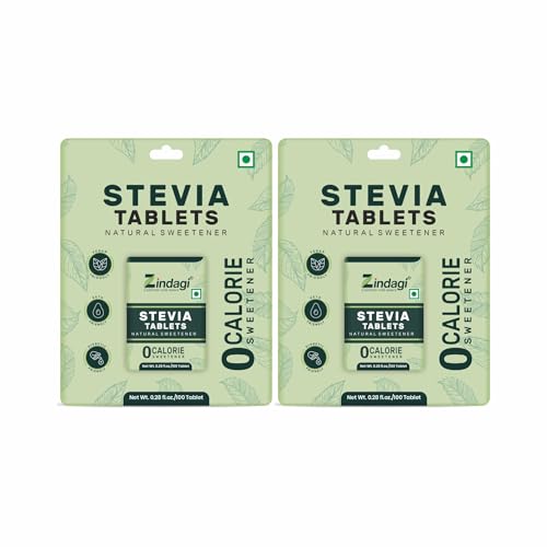 Image of Zindagi Stevia Tablets | Natural & Zero Calorie Sweetener | Diabetic Friendly | Sugar Free | 200 Tablets