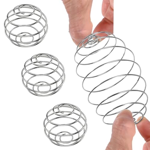 XPEX 4 Pezzi Shaker proteine,Miscelatore Sfera In Acciaio Inox,Shaker Acciaio,Miscelatore Metallo Molla Per Bottiglia Tazza,Protein Shaker Sfera,shaker Per Proteine(3.1 * 2.8 cm)