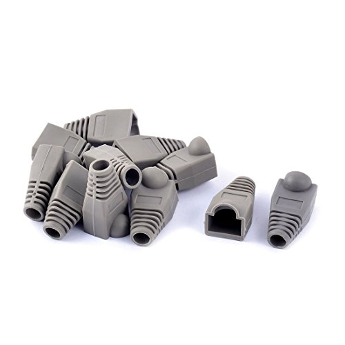 Cable de Ethernet RJ45 conector fundas grises que evitan desconexiones de red por pestañas rotas