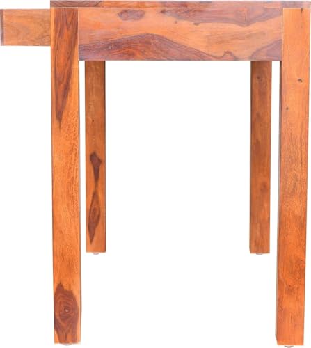 Image of sheesham Study Table, Computer Desk with 2 Drawers for Home&Office Solid Wood Study Table (Free Standing, Finish Color - Walnut Brown, Pre-Assembled) (Brown 1)
