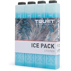 TOURIT Ice Packs for Coolers Reusable Long Lasting Freezer Packs for Lunch Bags/Boxes, Cooler Backpack