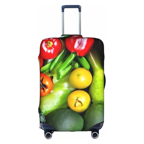 Housse de bagage fruits et légumes blanc taille L pour protection de valise de 45,7 à 81,3 cm