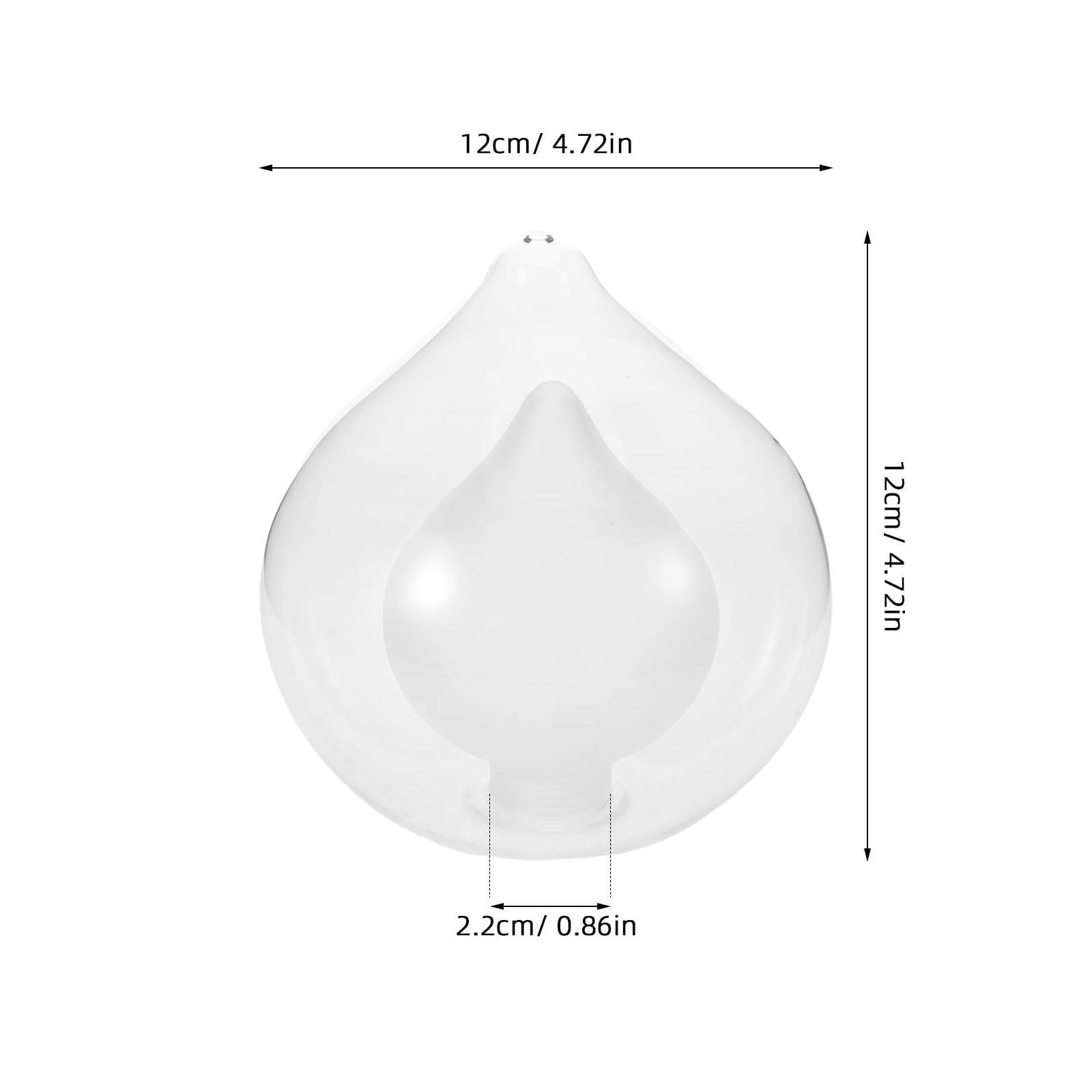 KOMBIUDA Klosz do lampy wiszącej z przezroczystego szkła - dwuwarstwowa osłona lampy G9 - abażur ścienny do żyrandola 2,2 cm/0,87 cala, otwór na podłogowe, poprawiający nastrój w jadalni, 4,72 x