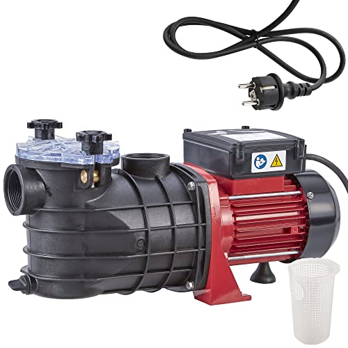 Arebos Bomba Depuradora Para Piscina 11.000L/H | Bomba De Agua | Bomba De Filtro | 600W | Sin Mantenimiento