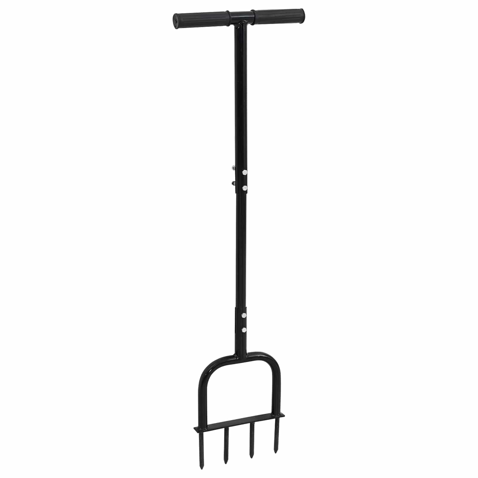 Outil àérateur de pelouse Noir 95 x 27 cm en Plastique pour Jardin extérieur, avec Montage Facile, Design Moderne, Durable, idéal pour aérer Le Sol, améliorer l'oxygénation