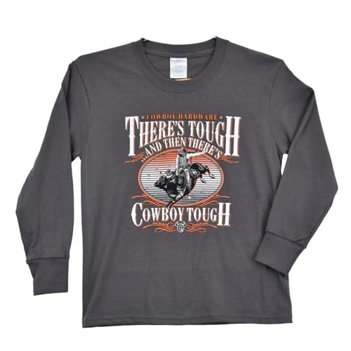 Tough Cowboy Shirt for Boys in Charcoal by Cowboy Hardware