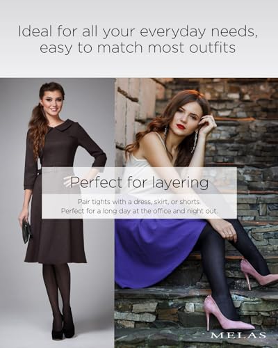 Image of Melas Women's 6 Pair Pack 60 Denier Microfiber Opaque Shaping Tights