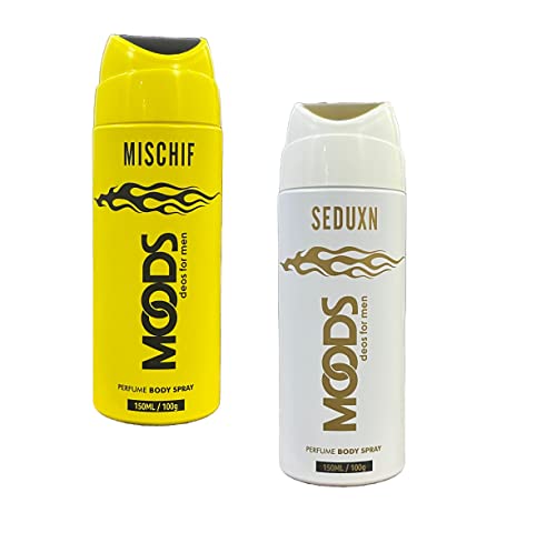 Image of Moods Perfume Body Spray- Seduxn & Mischif Deodorant Spray For Men 150Ml (Pack of 2)